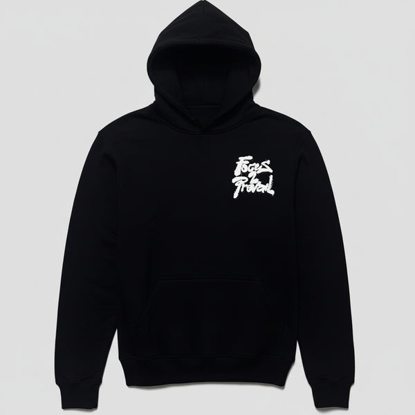 Focus 2 Prevail Hoodie With Distressed logo | Black/ White